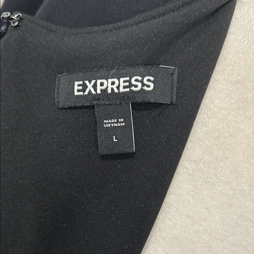 Express Elegant Black Scoop Neck Bodysuit View 6